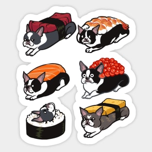 Sushi  Boston Terrier Sticker